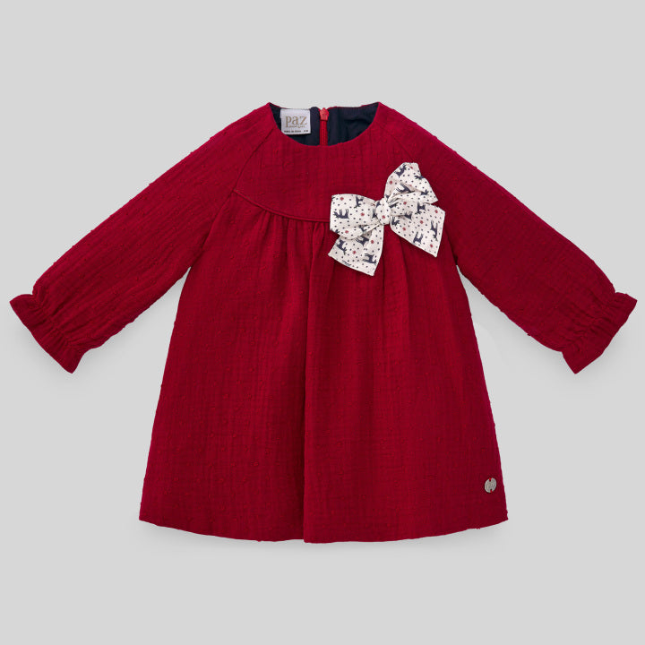 PAZ RODRIGUEZ Vestito plumetis rosso Persia – Scaglione Kids