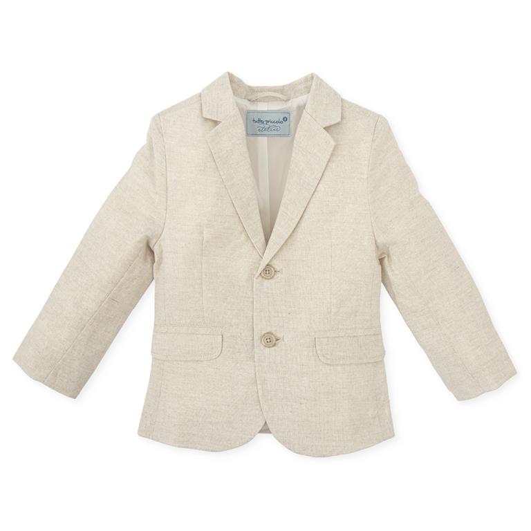 TUTTO SMALL Sand Linen Blend Ceremony Jacket