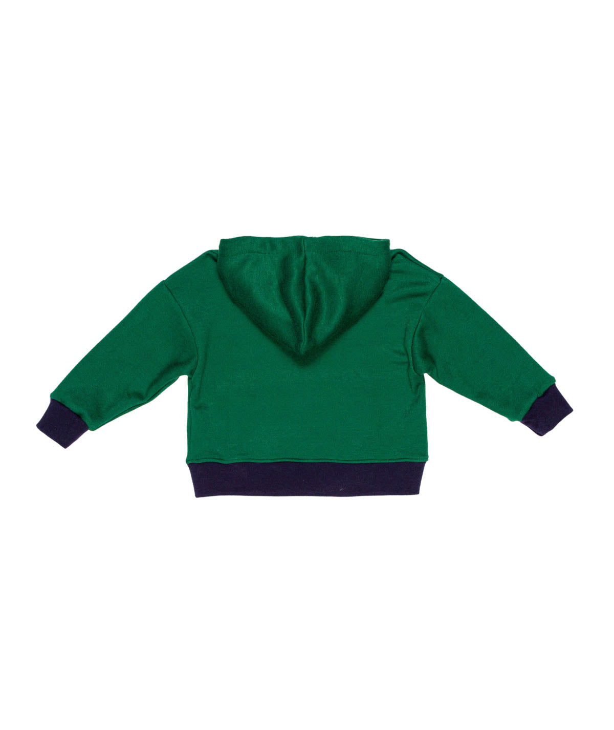 MANUEL RITZ Maglia Felpa Boy con Cappuccio Verde-Blu