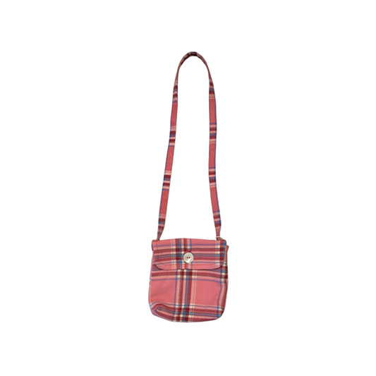 MALVI & CO Borsetta con manico lungo in tartan Lampone-Rosa-Azzurro