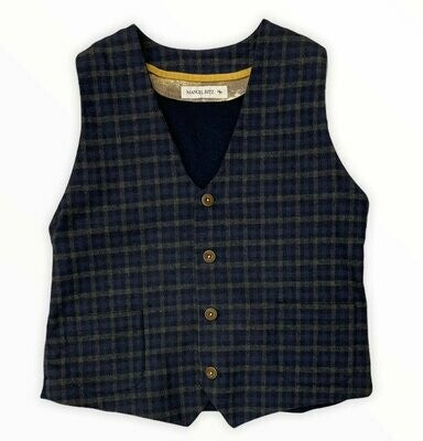 MANUEL RITZ Blue patterned boy vest